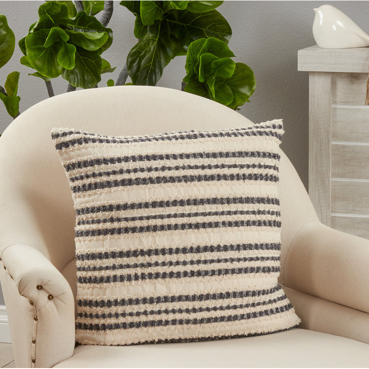 Saro Florentina Square Cotton Pillow Cover & Insert Wayfair